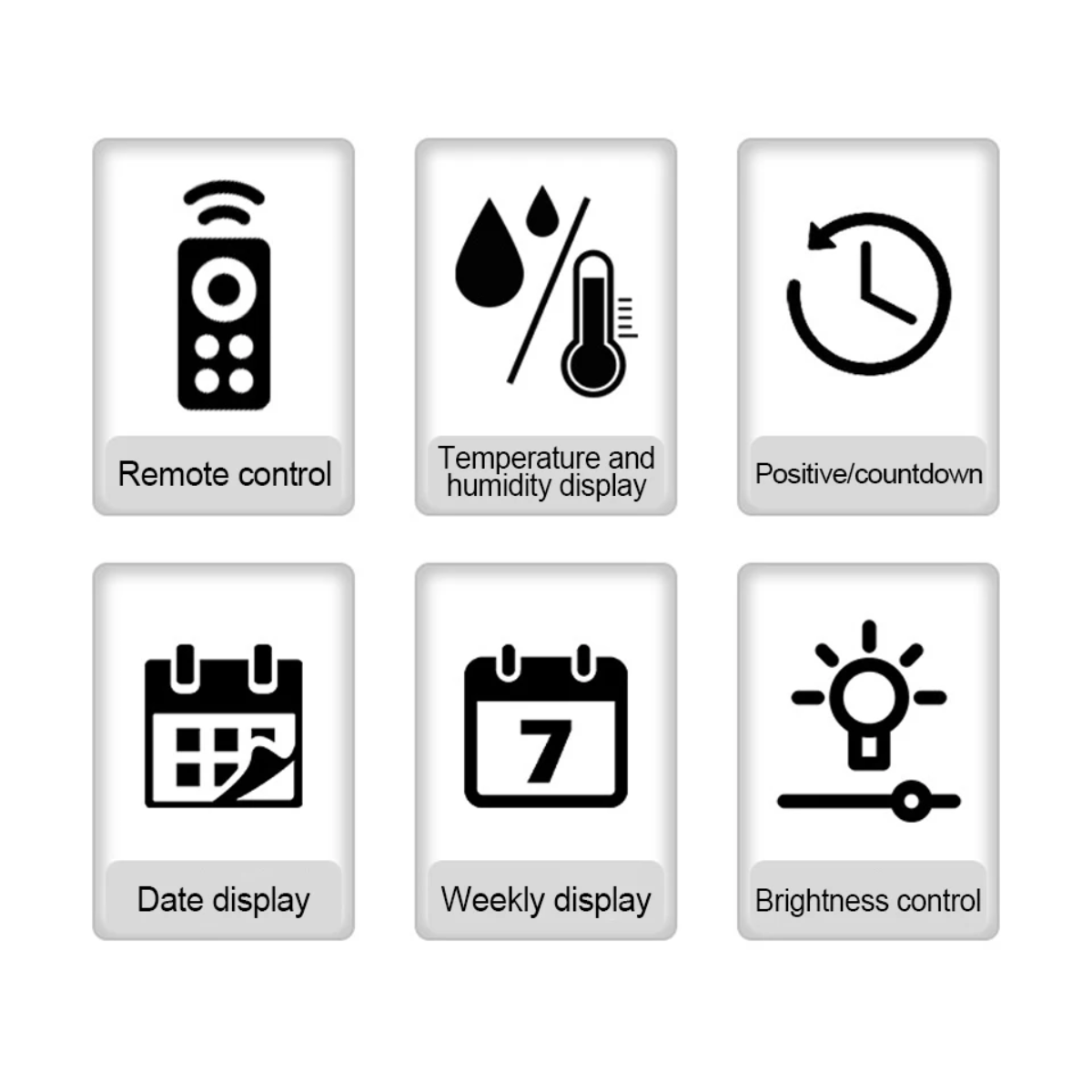 Miniatura 2 de Reloj redondo digital de pared